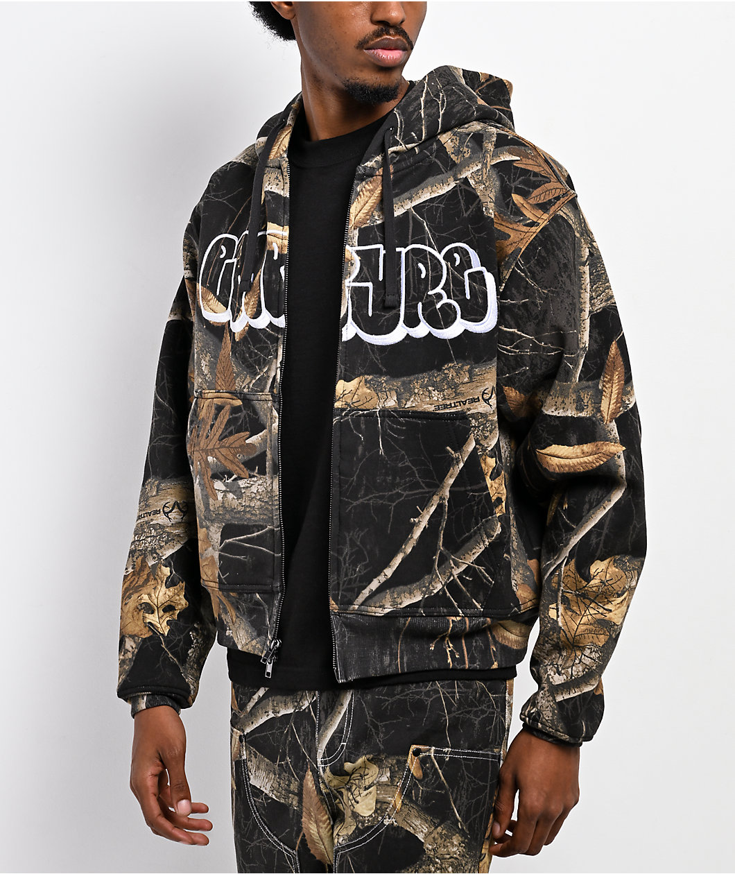 Empyre x Realtree Black Camo Boxy Zip Hoodie