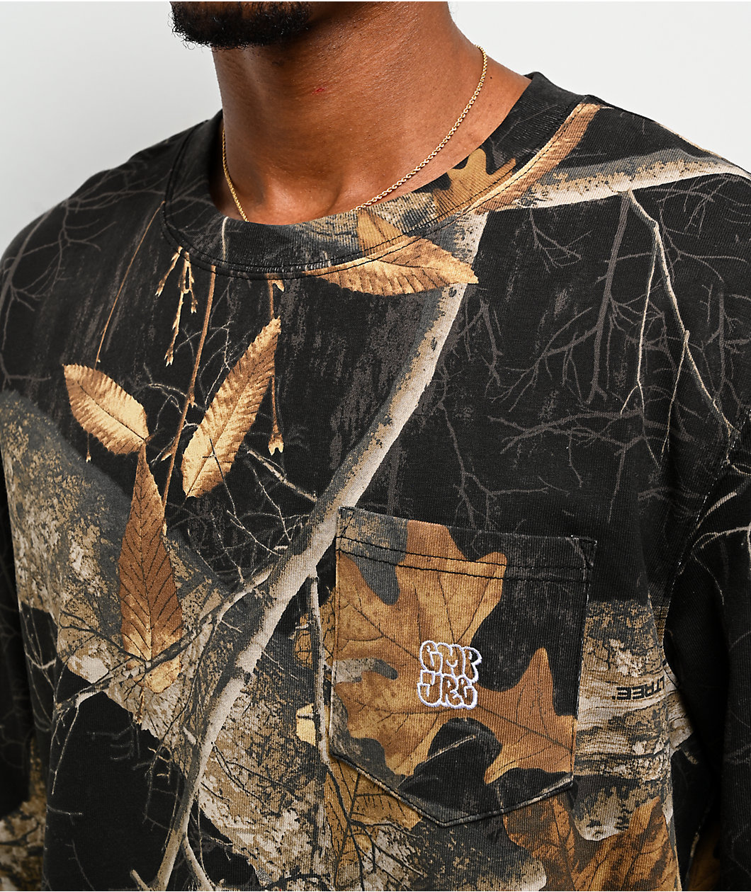 Empyre x Realtree Black Camo Long Sleeve Pocket T-Shirt