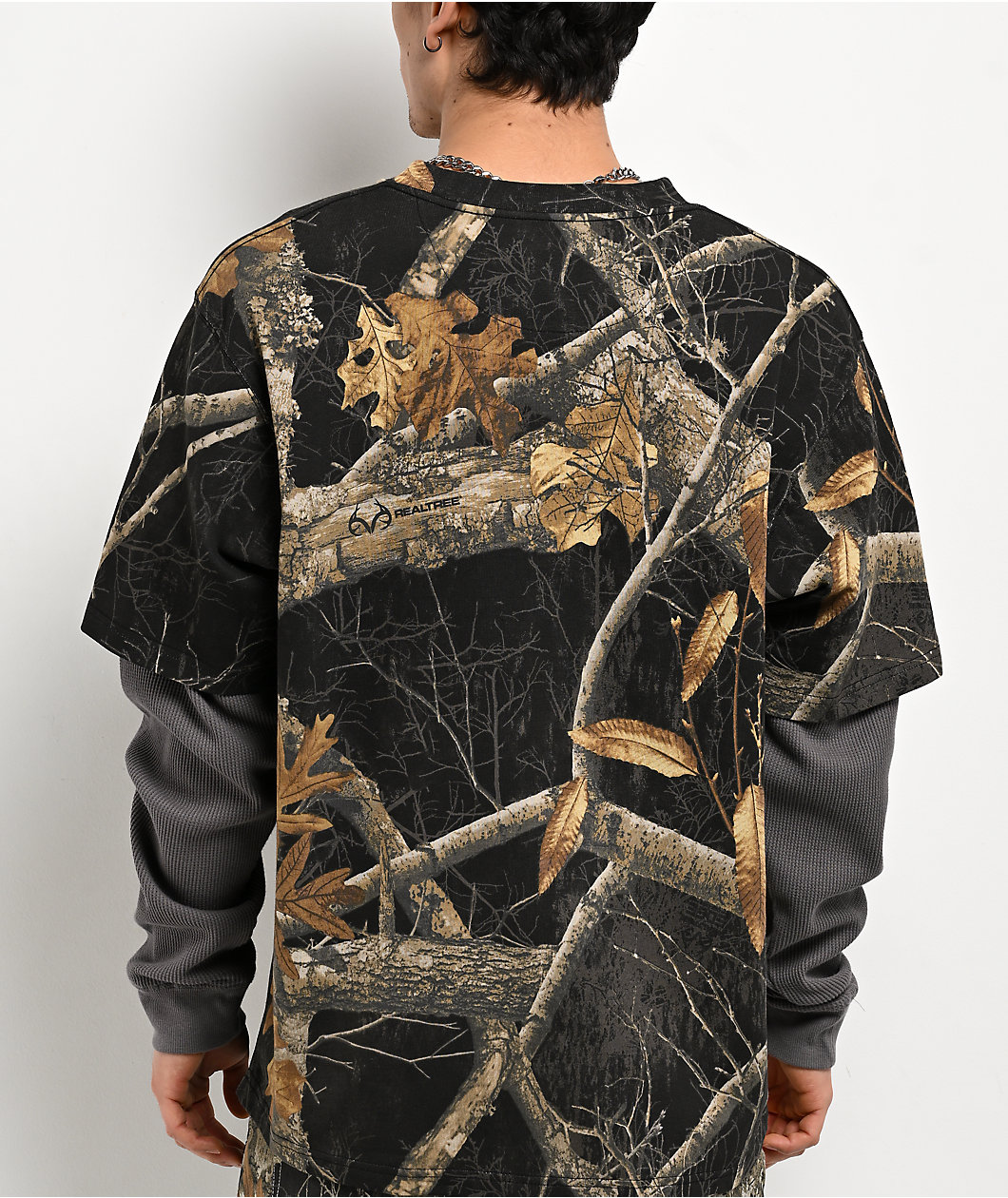 Empyre x Realtree EDGE Colors Black Camo & Grey 2Fer Long Sleeve T-Shirt
