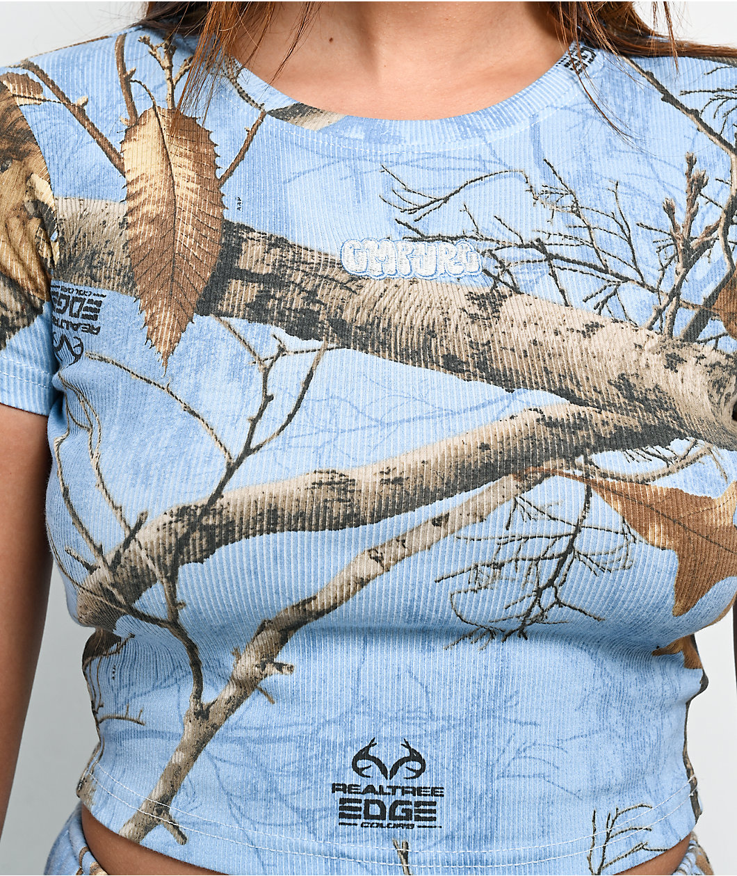 Empyre x Realtree EDGE Colors Blue Camo Crop T-Shirt