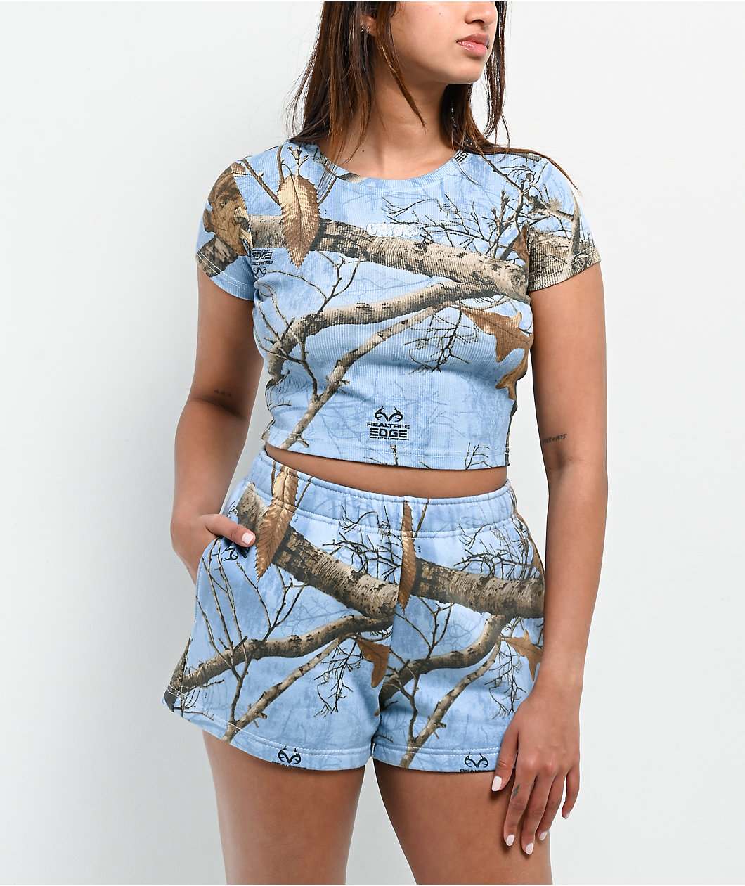 Empyre x Realtree EDGE Colors Blue Camo Crop T-Shirt