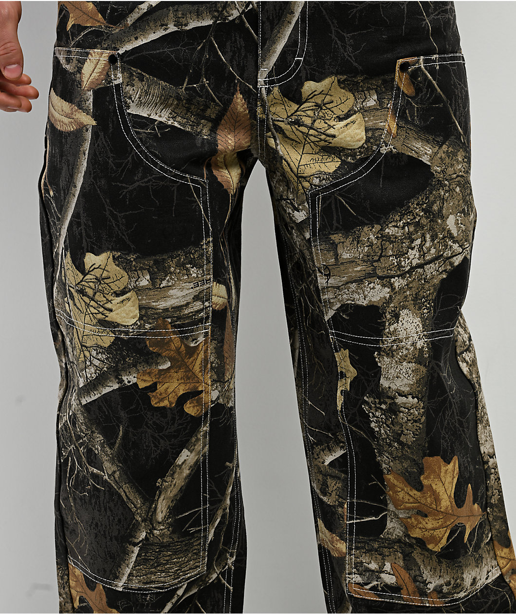 Empyre x Realtree EDGE Colors Double Knee Black Camo Canvas Loose Fit Skate Pants