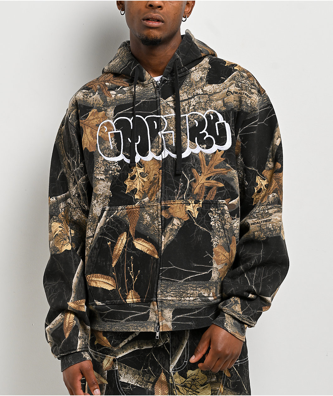 Empyre x Realtree EDGE Colors EDGE Colors Black Camo Boxy Zip Hoodie