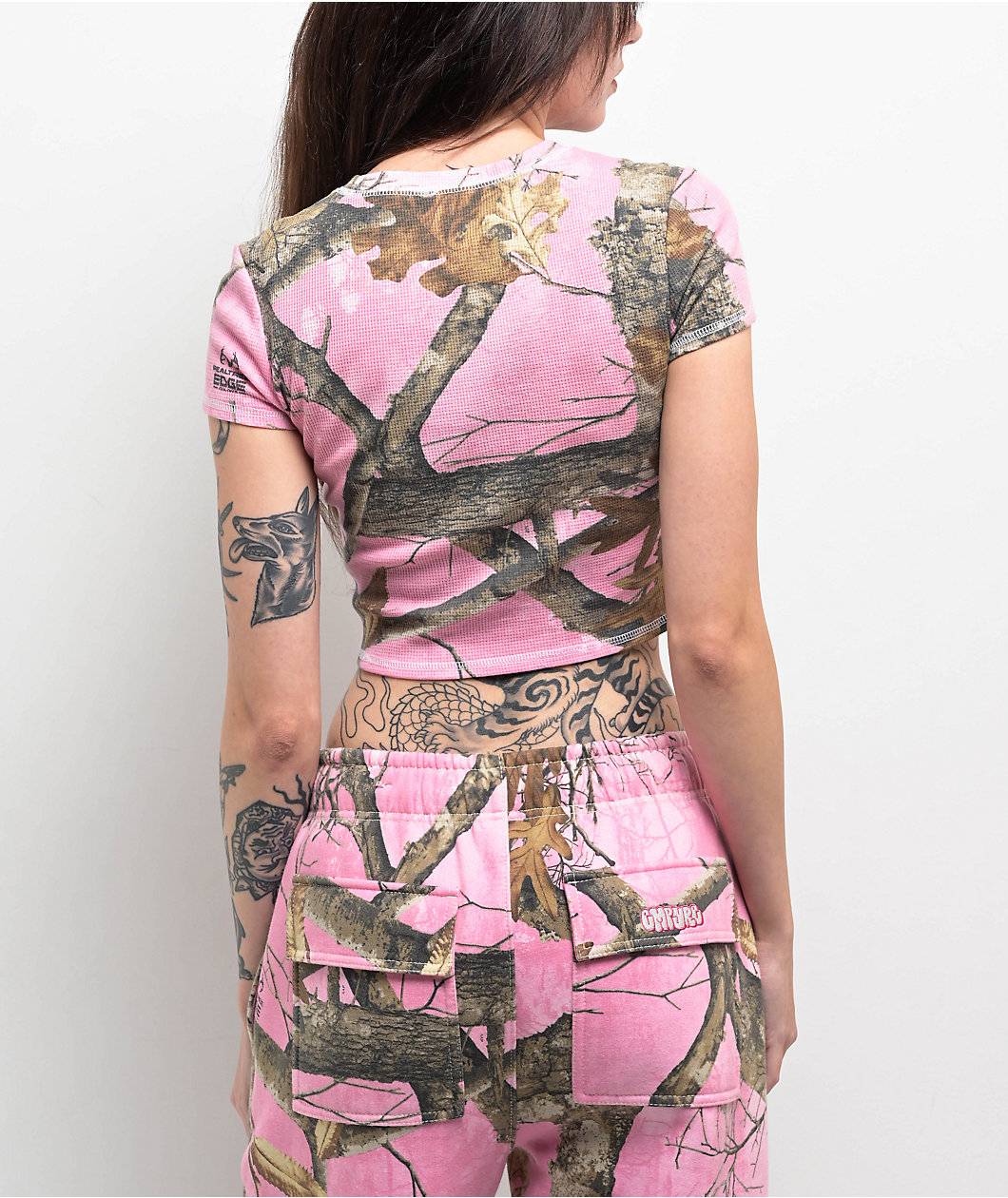Empyre x Realtree EDGE Colors Pink Thermal Crop T-Shirt