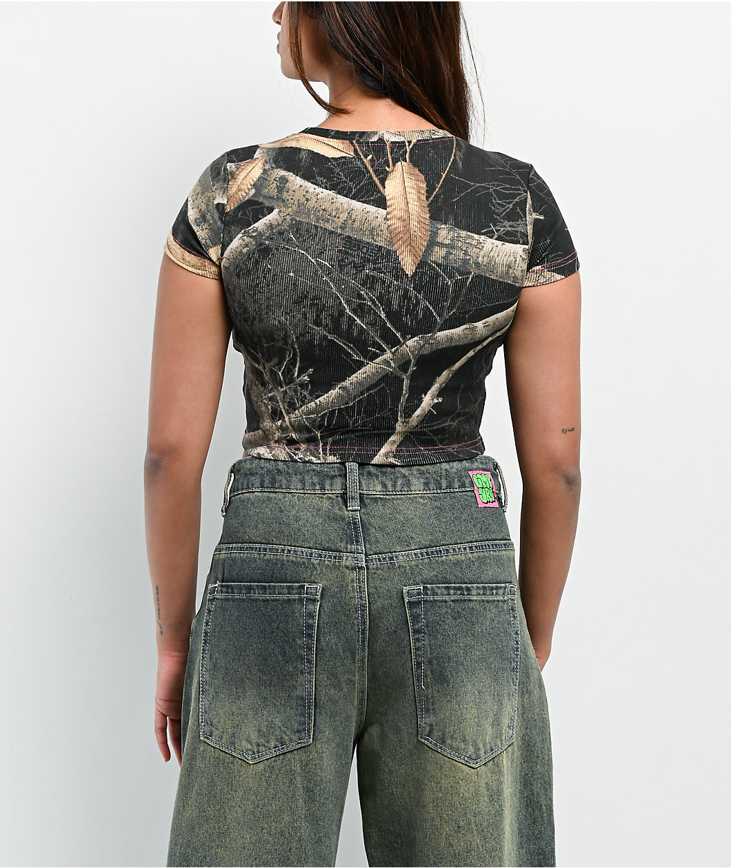 Empyre x Realtree Edge Black Camo Crop T-Shirt
