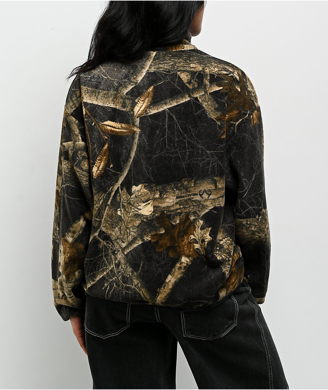 Empyre x Realtree Edge Black Quarter Button Up Fleece Jacket