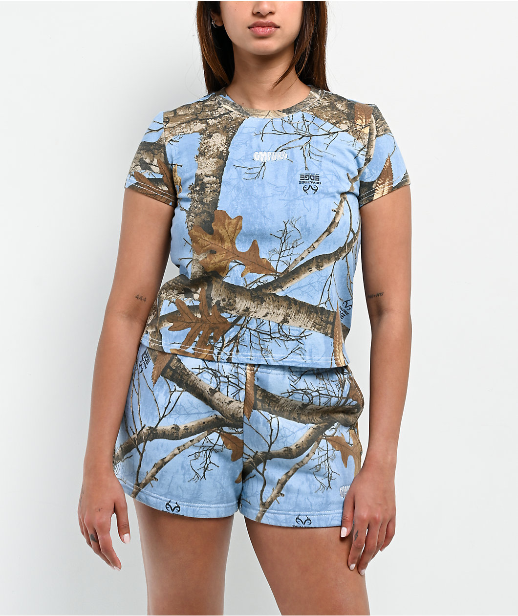 Empyre x Realtree Edge Blue Camo Boxy Crop T-Shirt