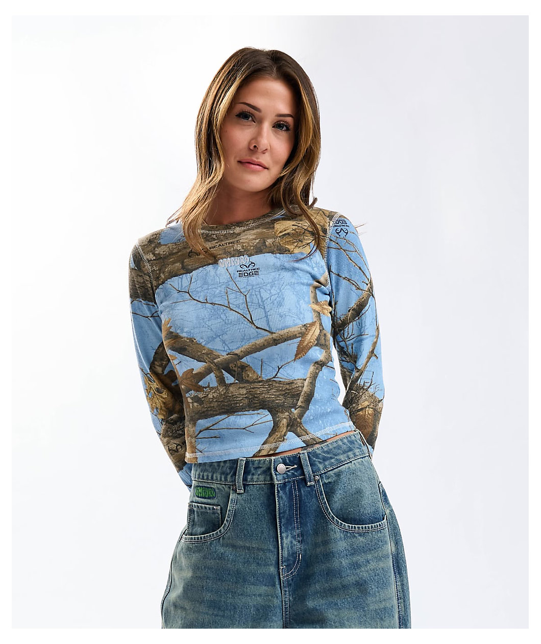 Empyre x Realtree Edge Blue Camo Long Sleeve Thermal T-Shirt