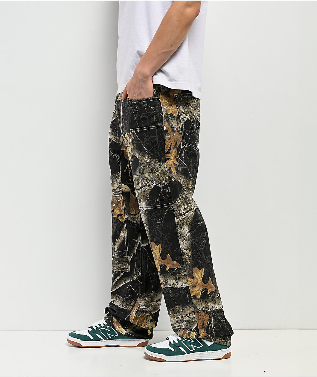 Empyre x Realtree Edge Double Knee Black Camo Canvas Loose Fit Skate Pants