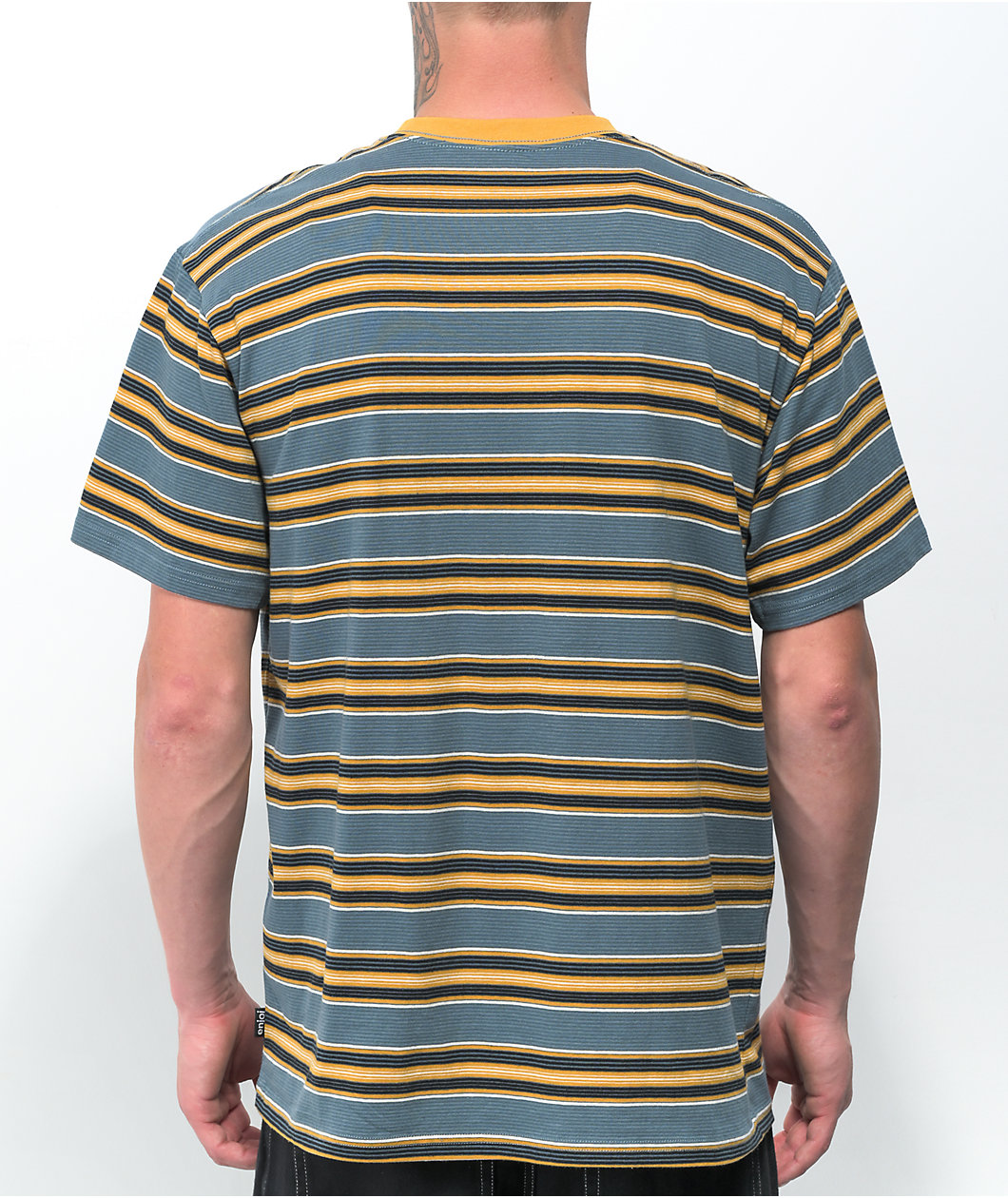 Enjoi San Feliz Slate Blue Stripe T-Shirt