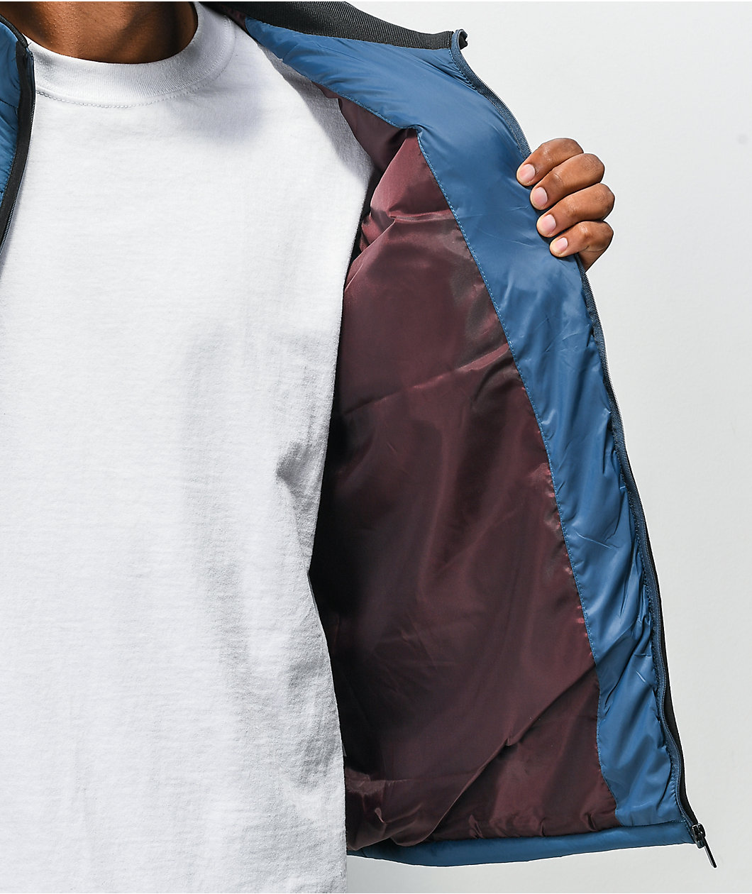 Enjoi Titanic Navy Puffer Vest