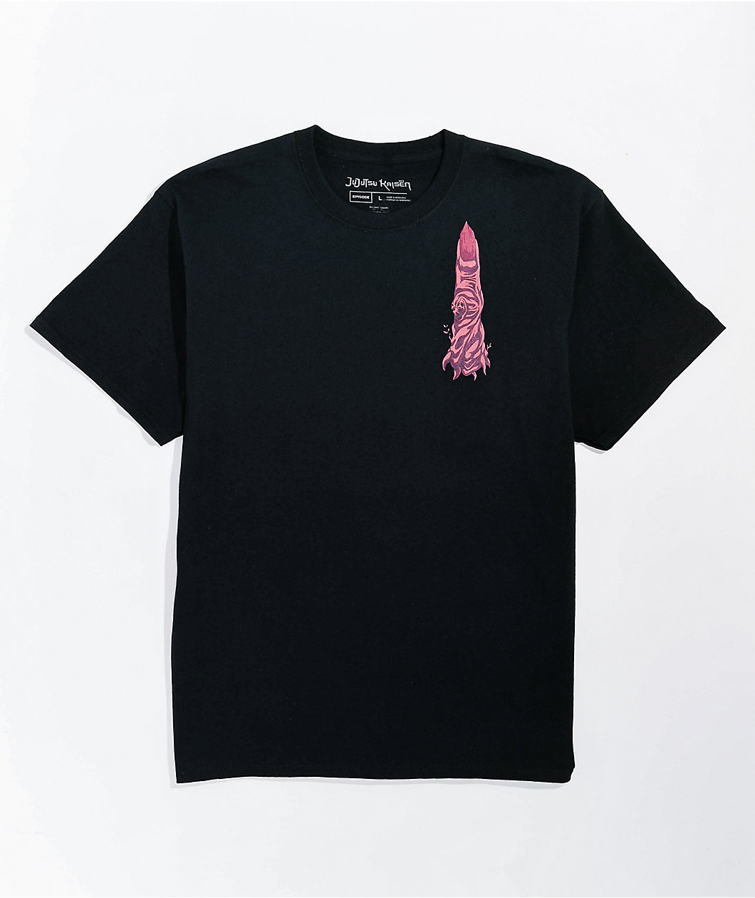 Episode x Jujutsu Kaisen Cursed Finger Black T-Shirt