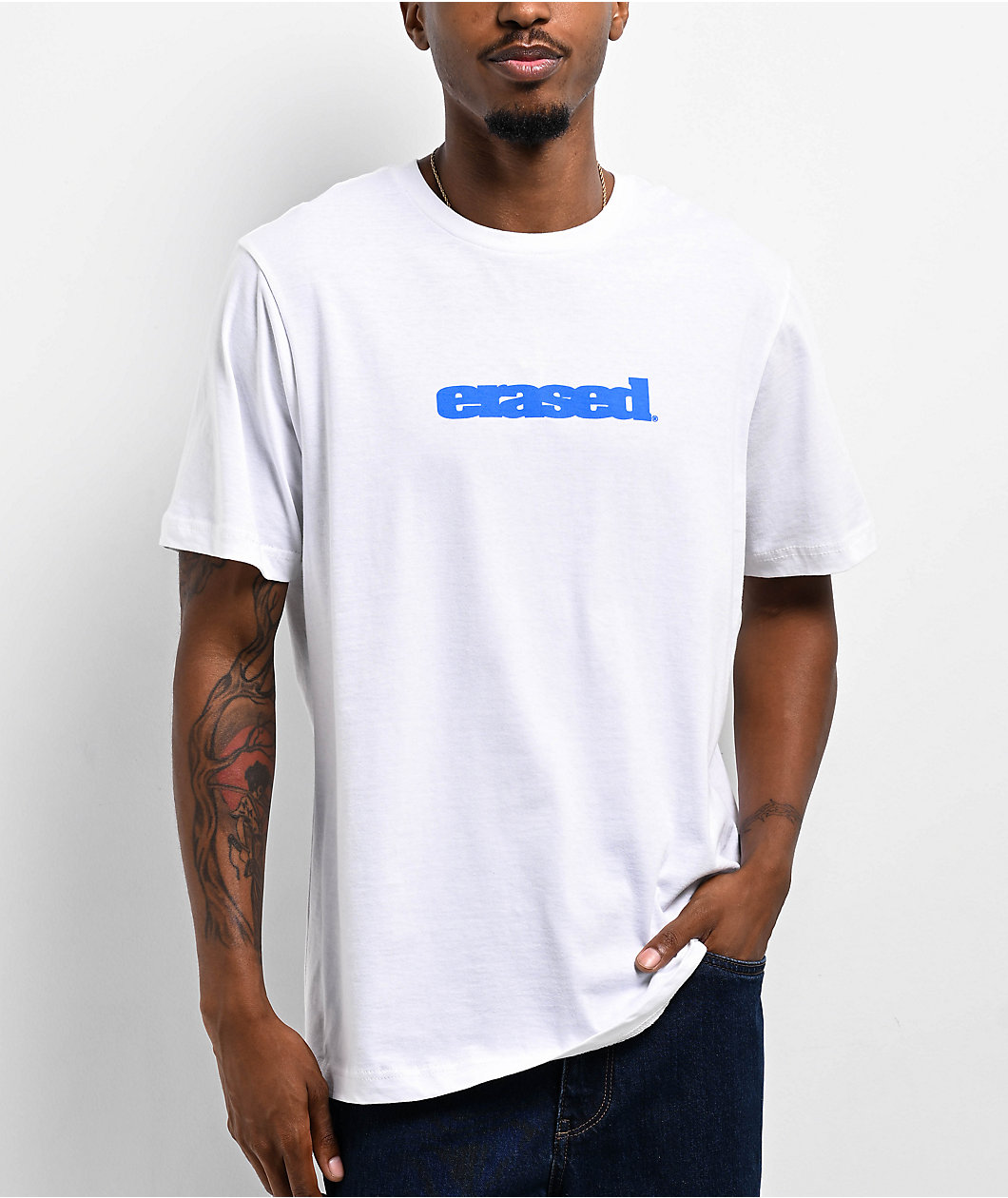 Erased Lowercase Logo White T-Shirt