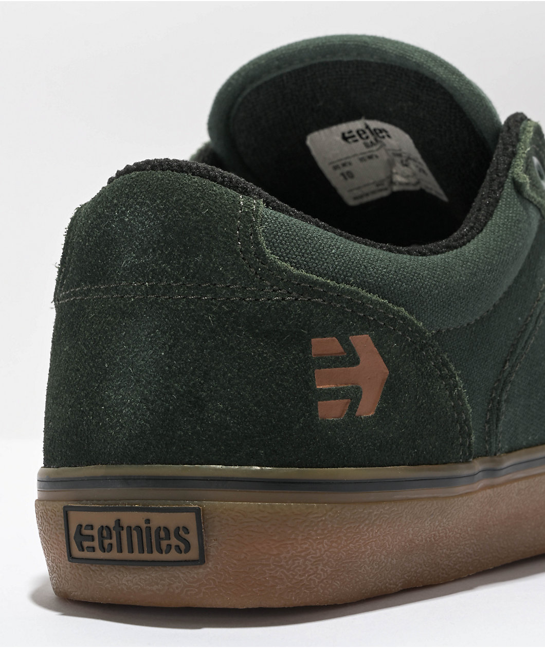 Etnies Barge LS Green & Gum Skate Shoes
