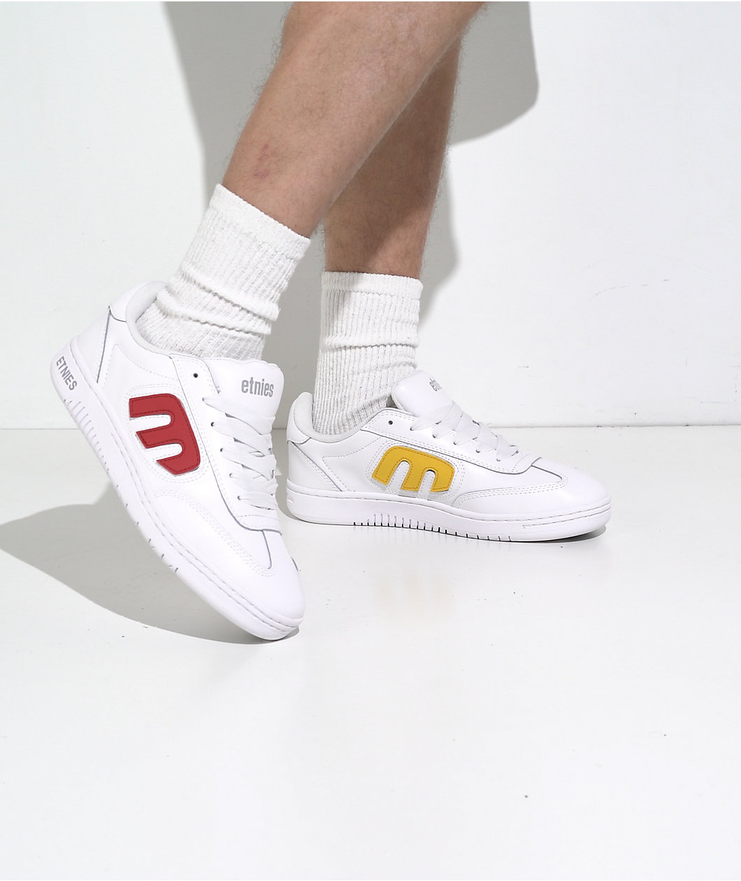 Etnies Locut Multicolor Patches White Skate Shoes