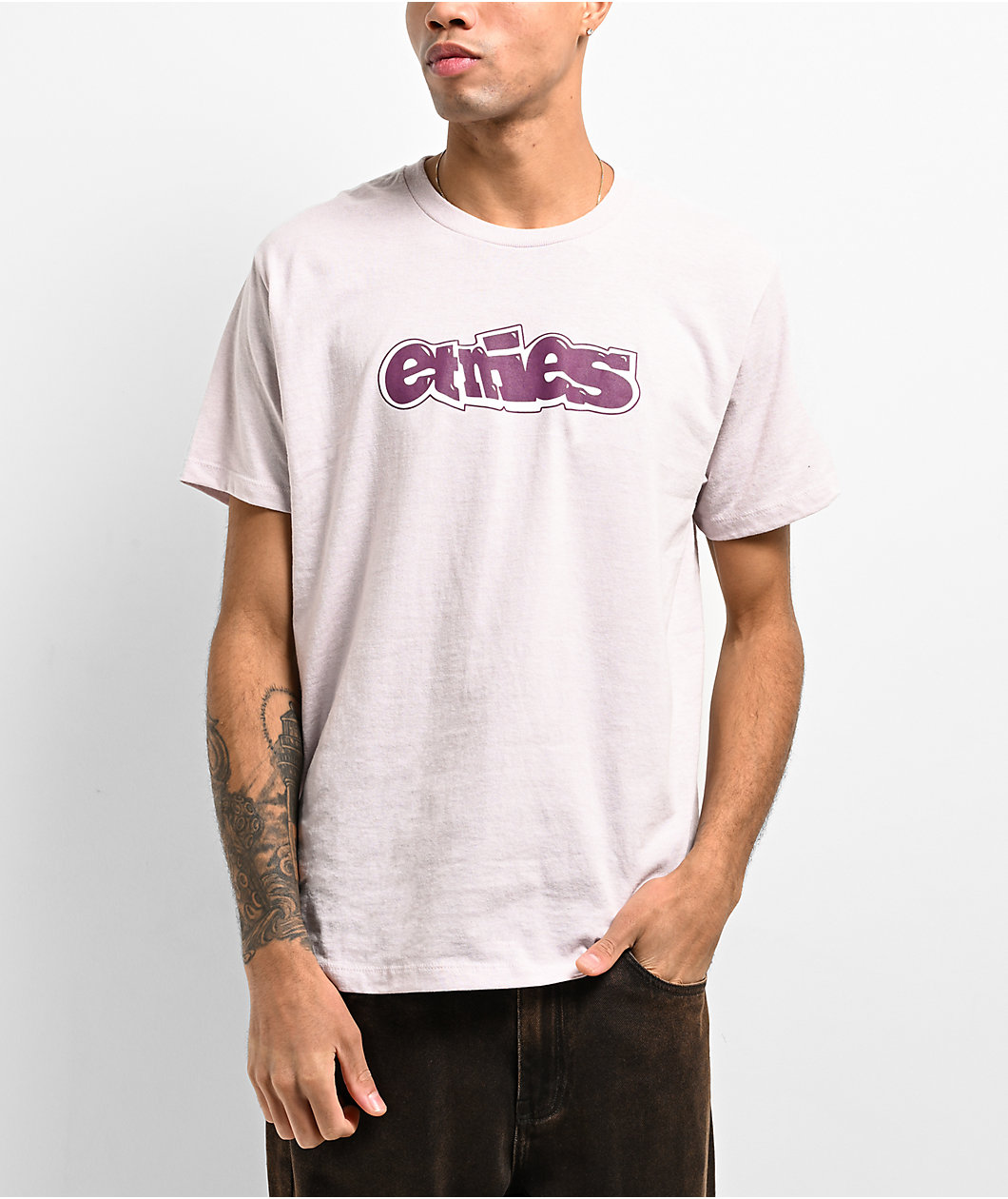 Etnies Snake Logo Lavender T-Shirt