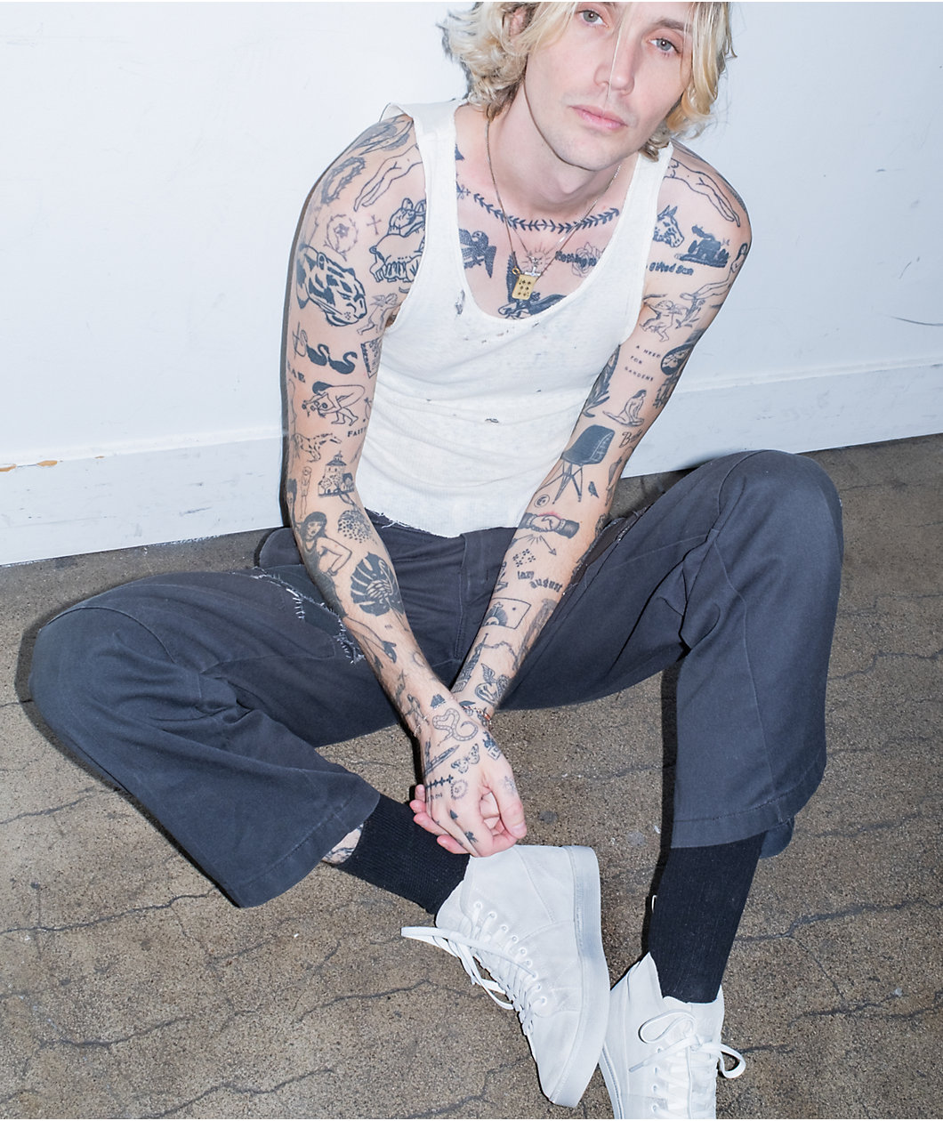 FACT. CNTRL Monkey Dirty White Suede Shoes