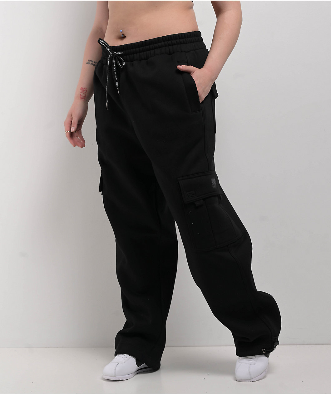 FB County Black Cargo Sweatpants
