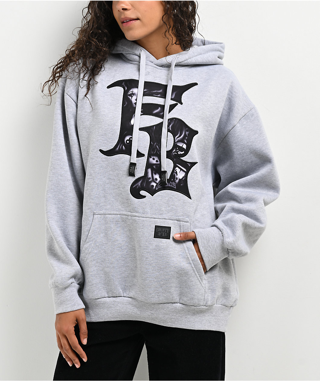 FB County Bold Embroidery Grey Hoodie