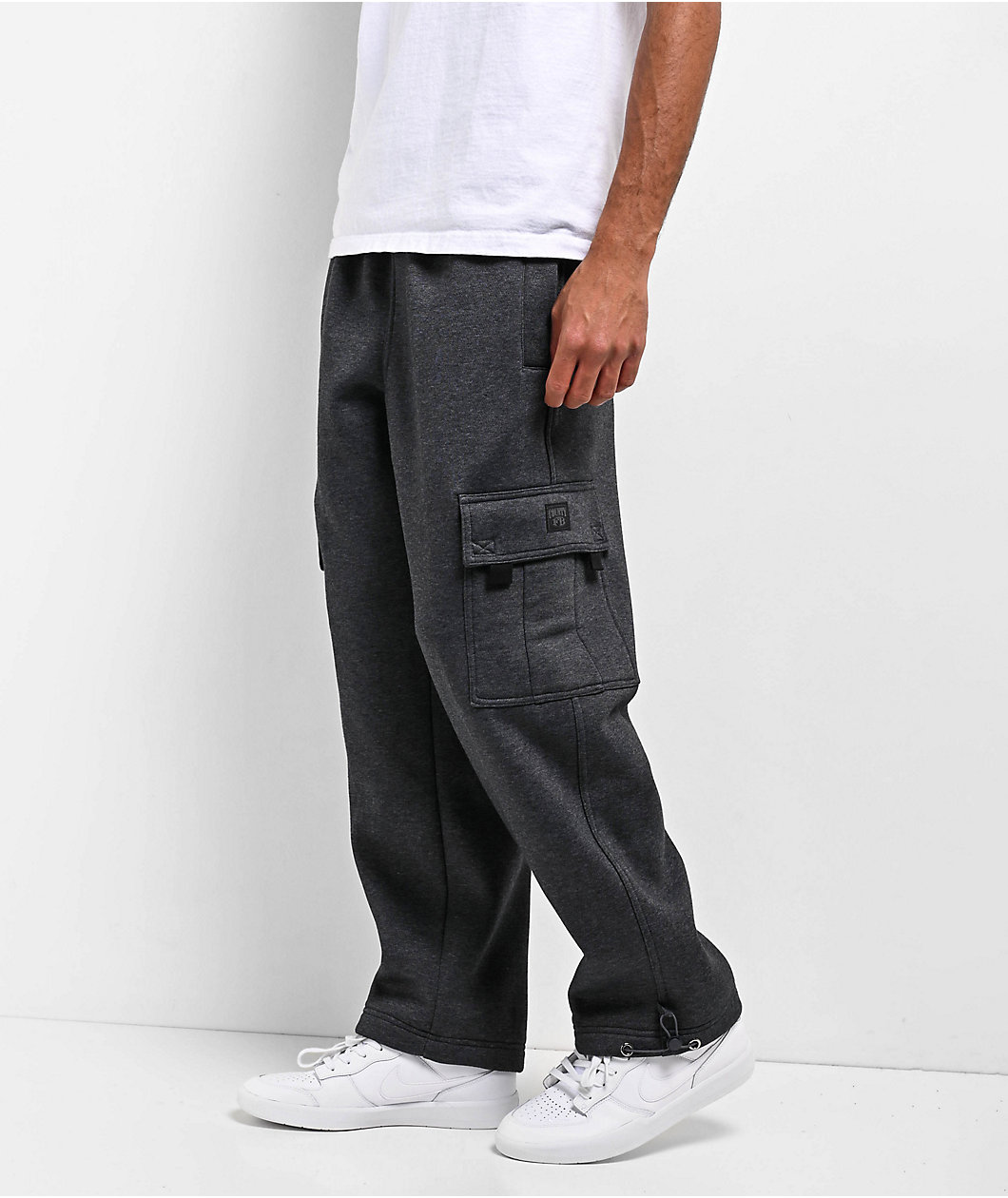 FB County Charcoal Heavyweight Baggy Cargo Sweatpants