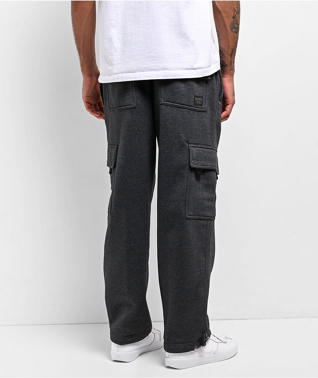 FB County Charcoal Heavyweight Baggy Cargo Sweatpants