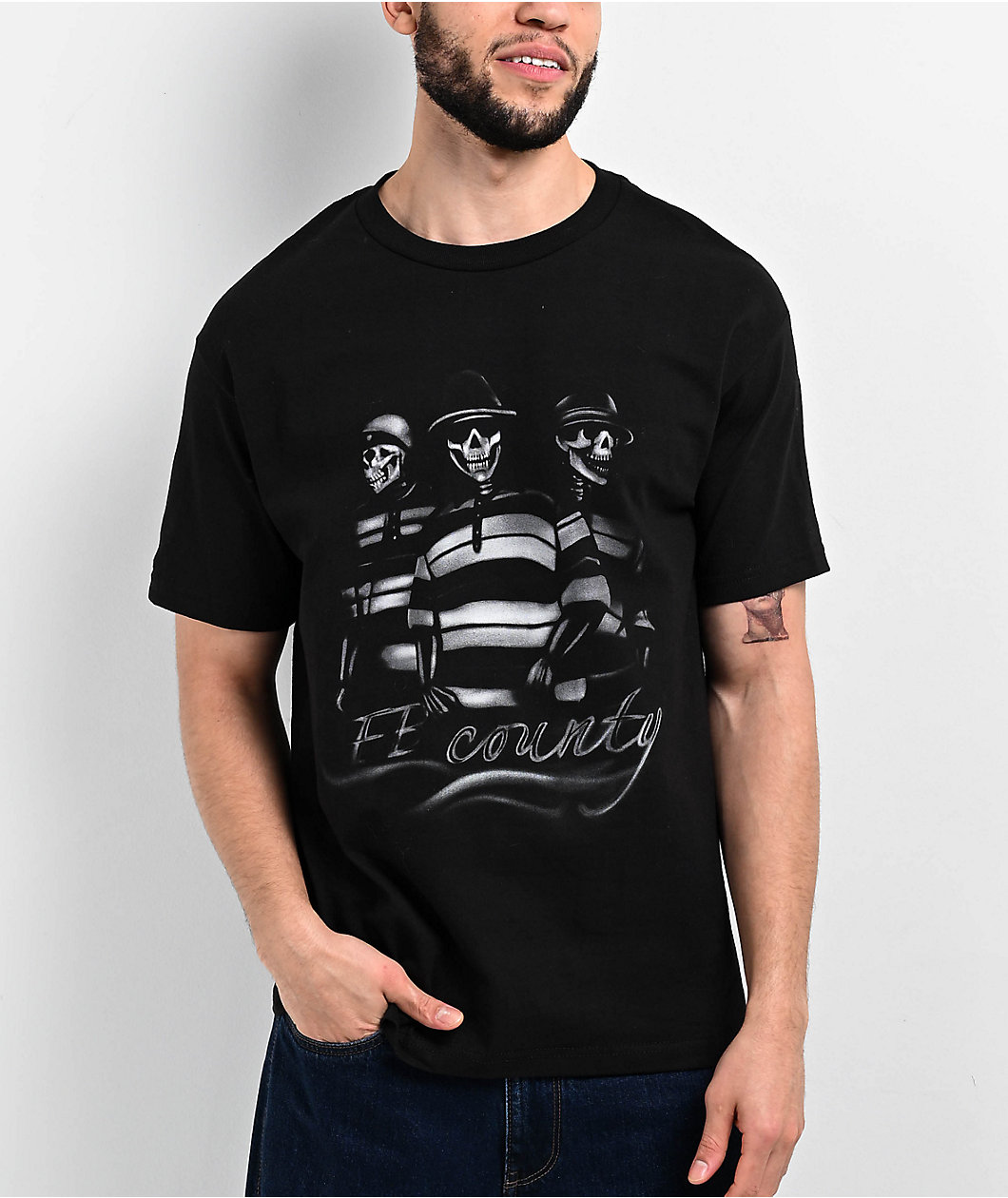 FB County Charlie Bones Black T-Shirt