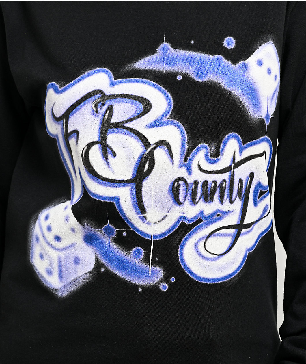 FB County Dice Logo Black Long Sleeve T-Shirt