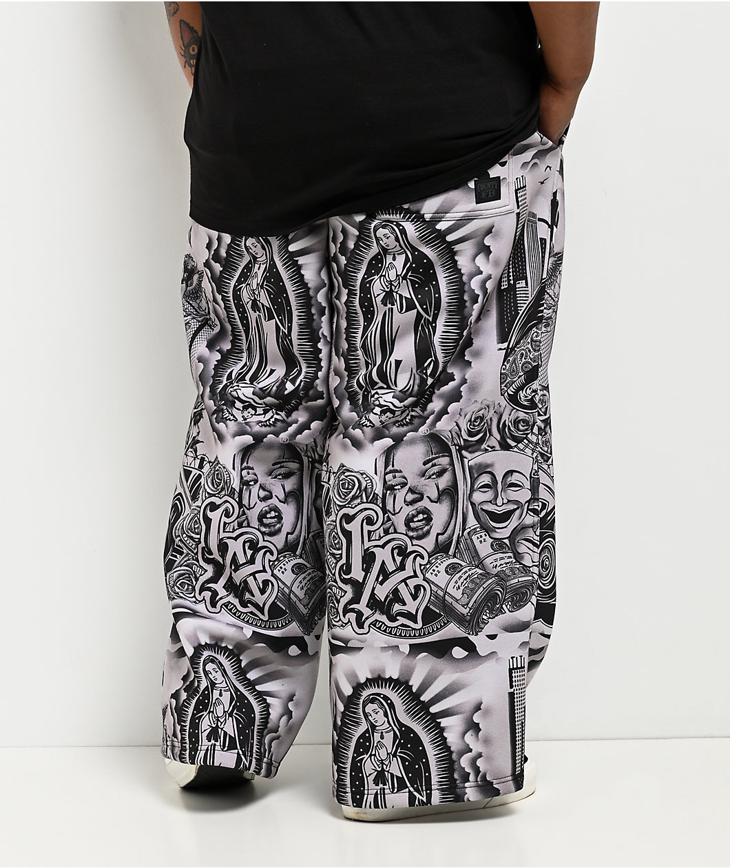 FB County Graffiti Grey Heavyweight Baggy Sweatpants