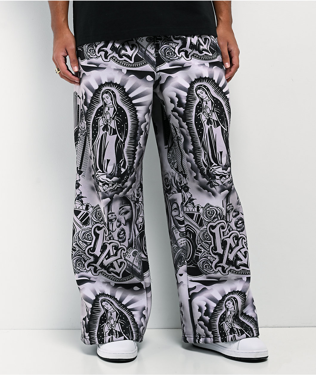 FB County Graffiti Grey Heavyweight Baggy Sweatpants