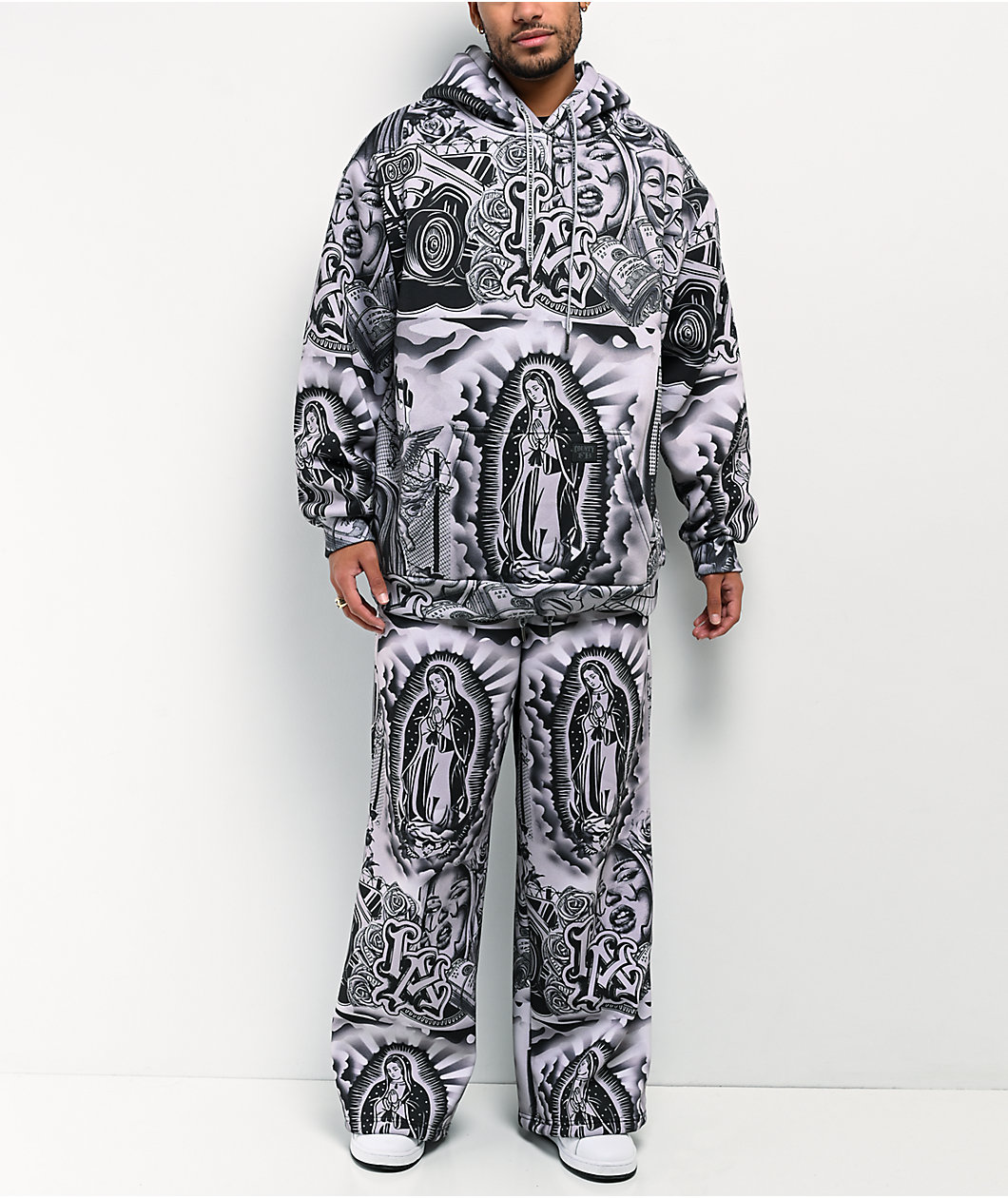 FB County Graffiti Grey Heavyweight Hoodie