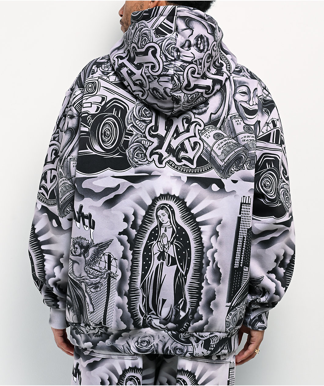 FB County Graffiti Grey Heavyweight Hoodie