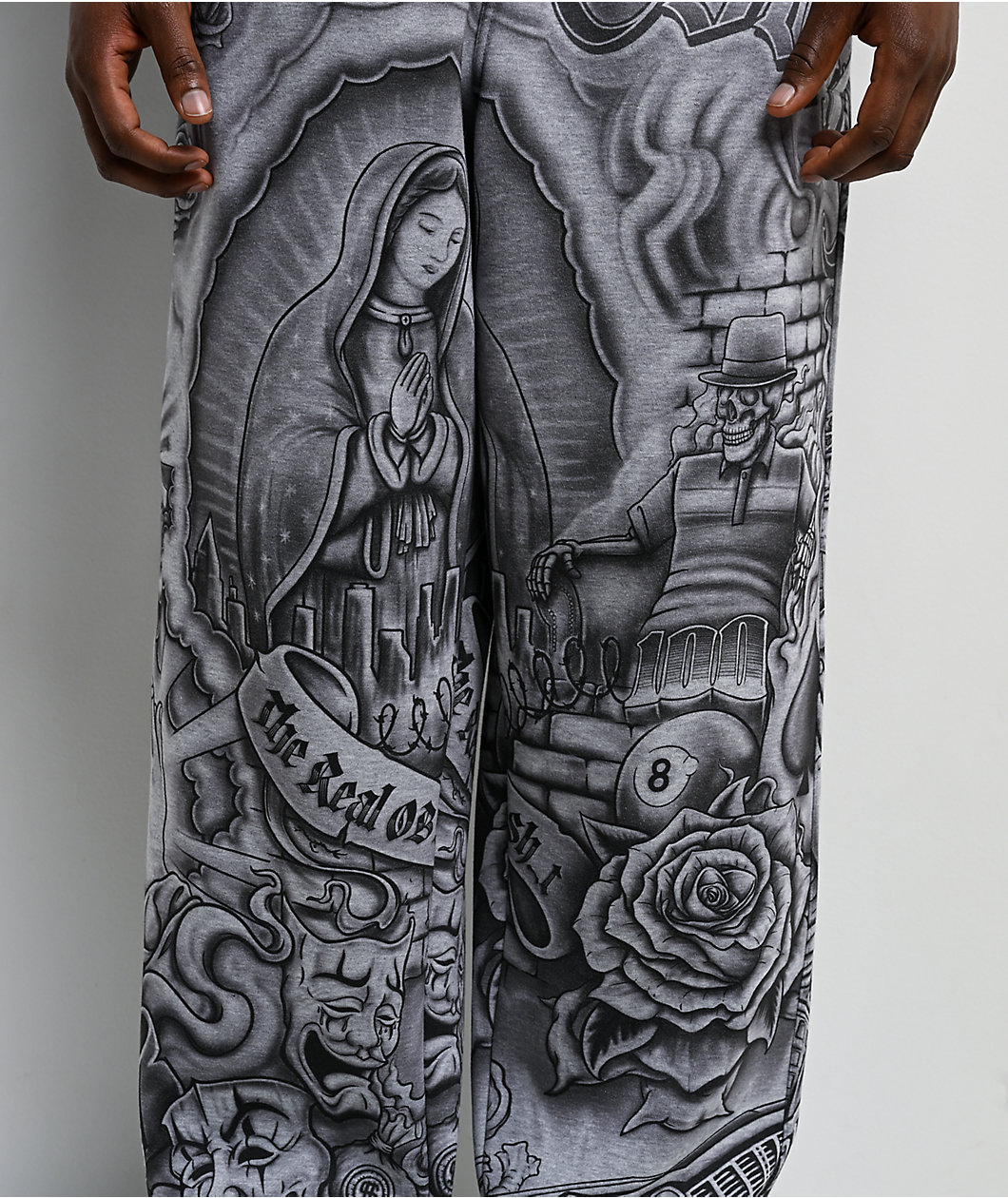 FB County Inked Up Grey Baggy Sweatpants