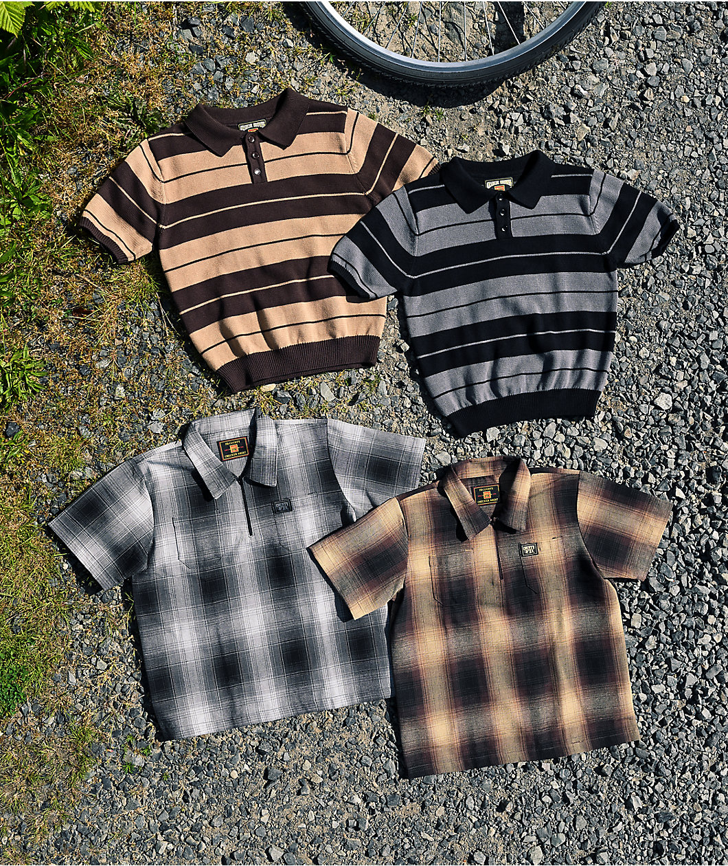 FB County Kids Charlie Brown Tan & Brown Polo Shirt