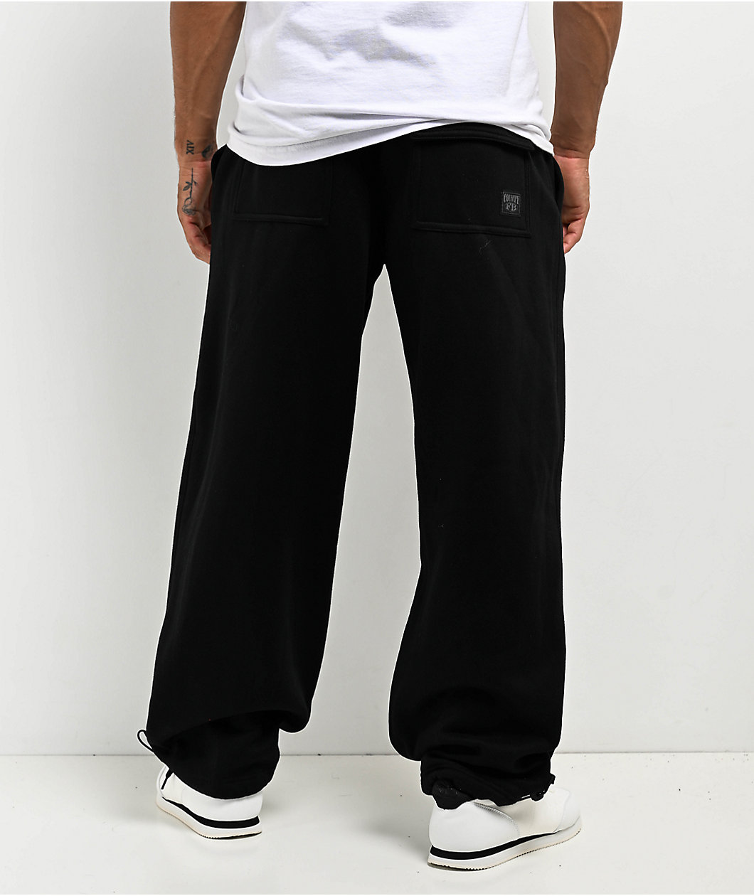 FB County Rhinestone Black Sweat Pants