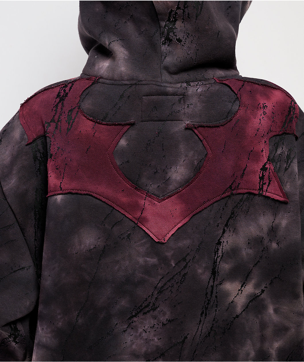 FB County Rhinestone Skull Black Wash Hoodie