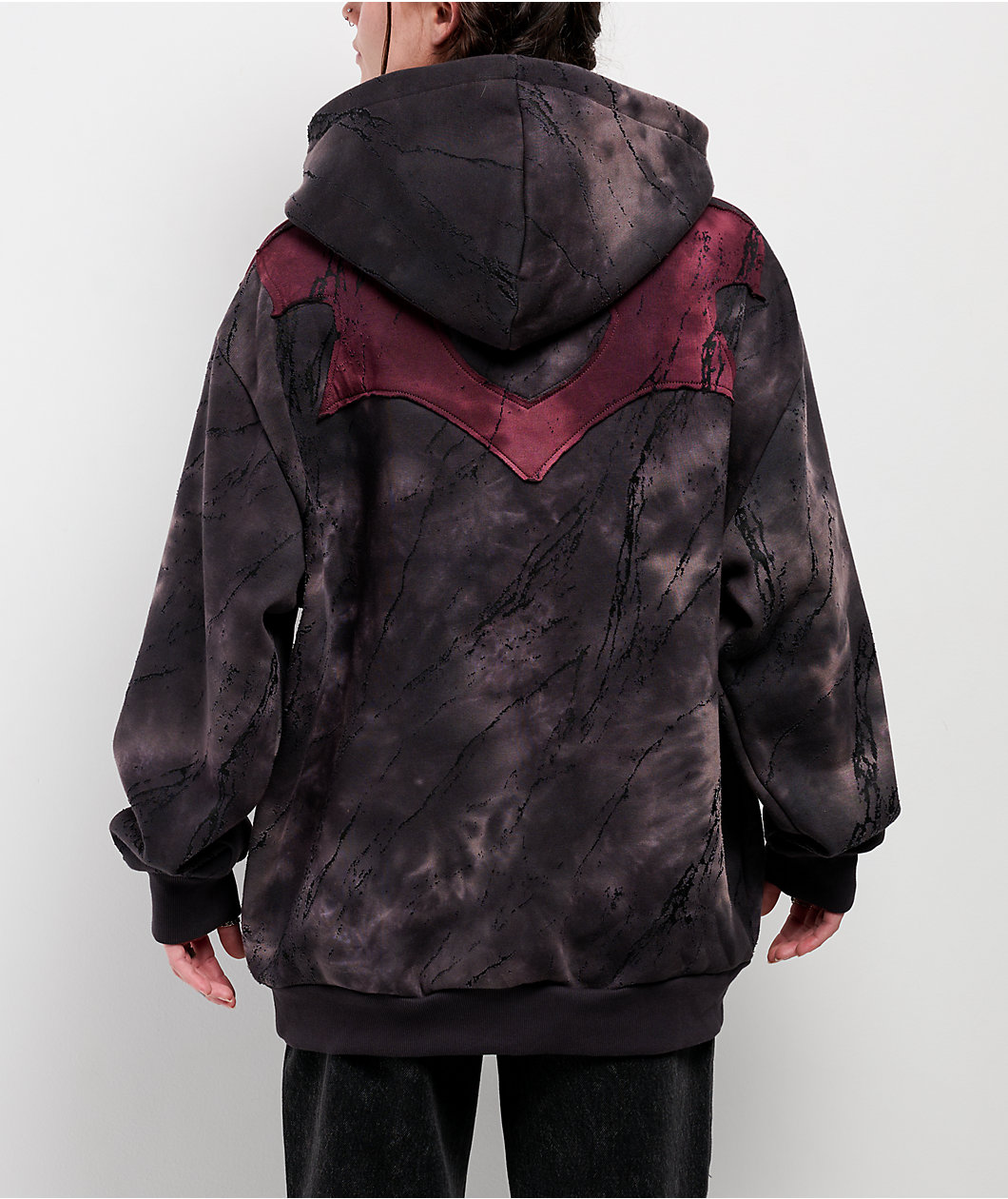 FB County Rhinestone Skull Black Wash Hoodie