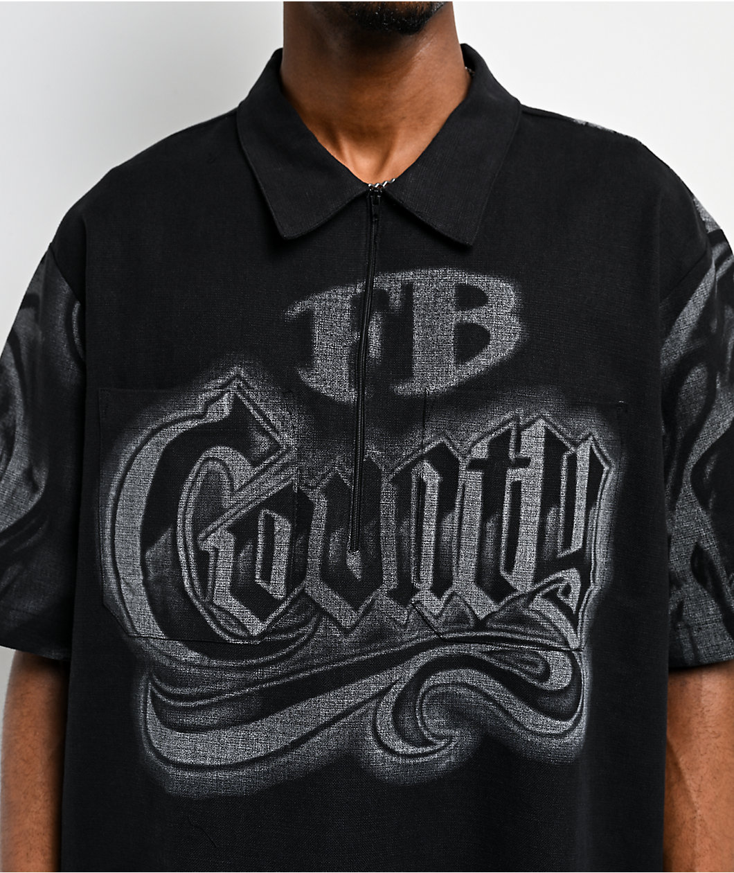 FB County Tatted Black Quarter Zip Shirt