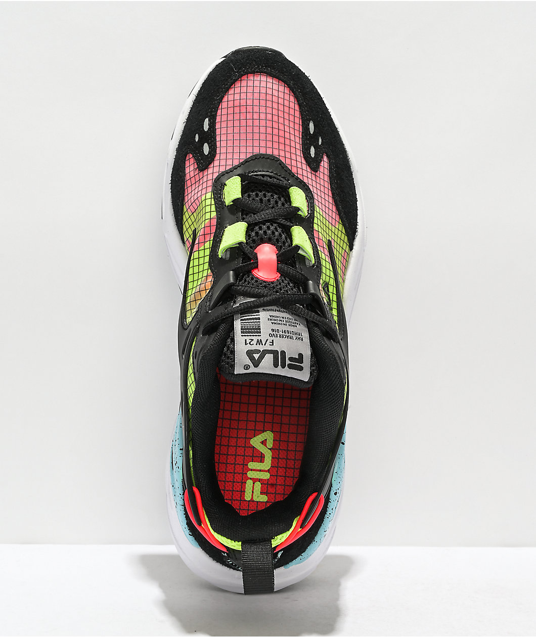 FILA Ray Tracer Evo Black, White & Safety Shoes