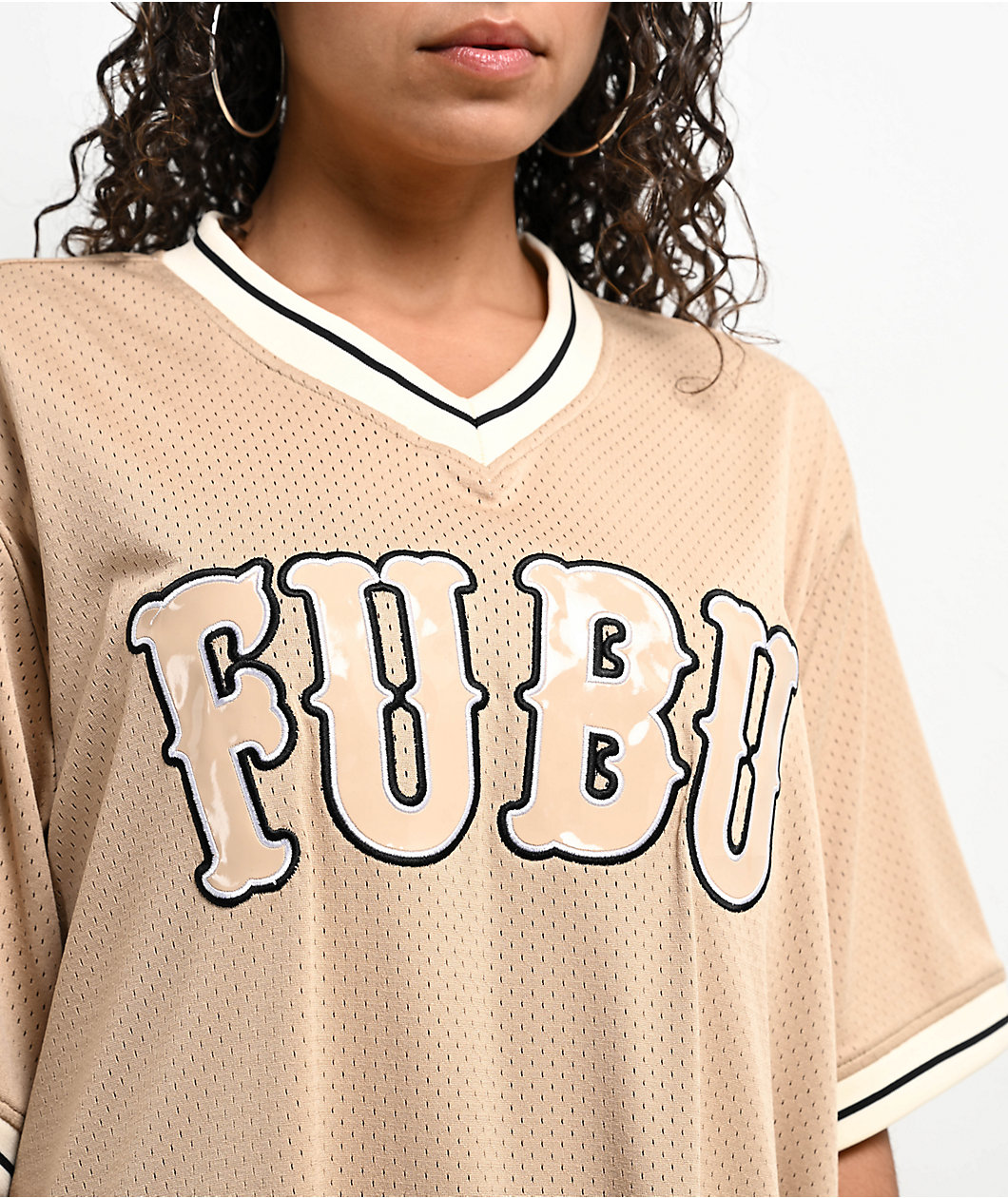 FUBU Glossy Logo Sand Mesh Jersey