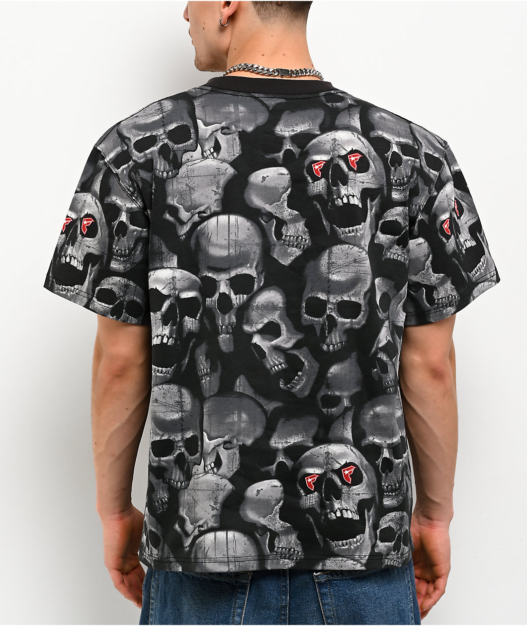 Famous Stars & Straps Skulls Black T-Shirt