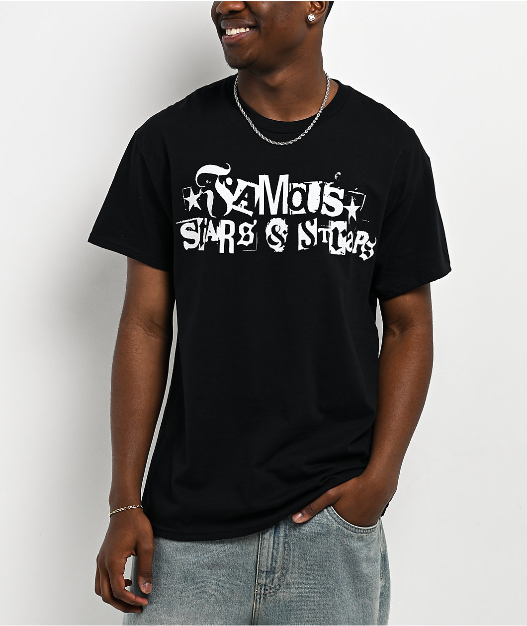 Chocolate Stencil Black T-Shirt | Liberty Center