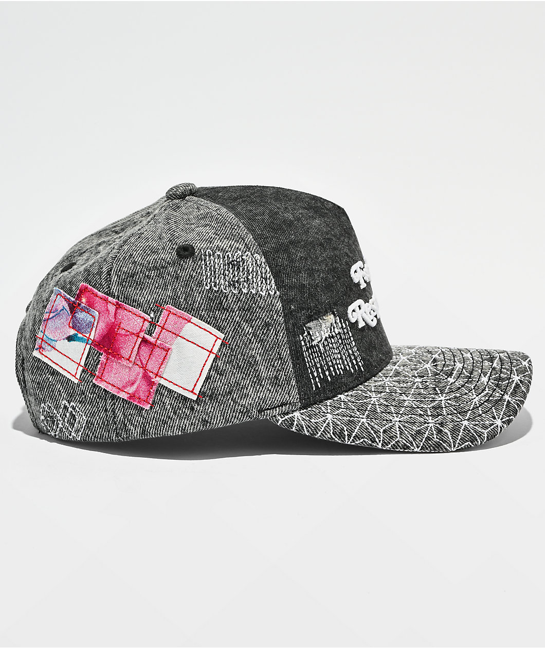Field Grade Respectfully Shashiko Black Denim Snapback Hat