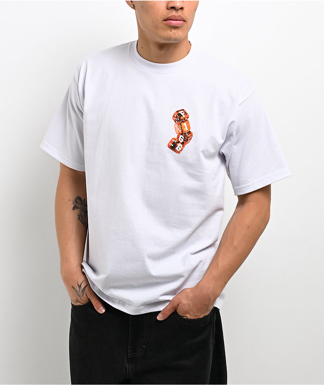 Figgmarket Dice Game White Heavyweight T-Shirt