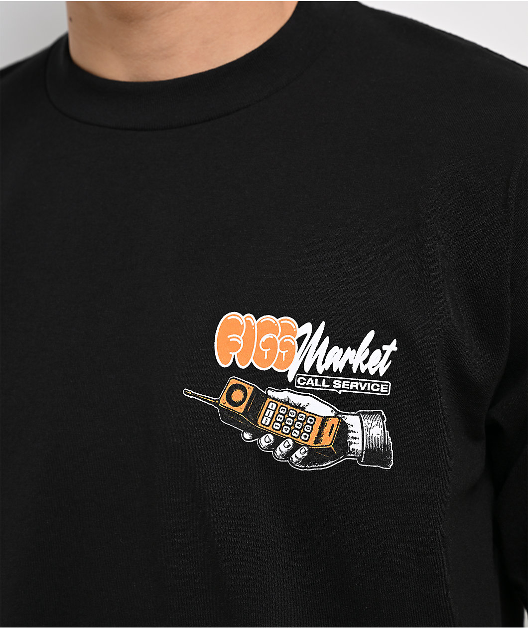 Figgmarket Mobile Black Heavyweight T-Shirt