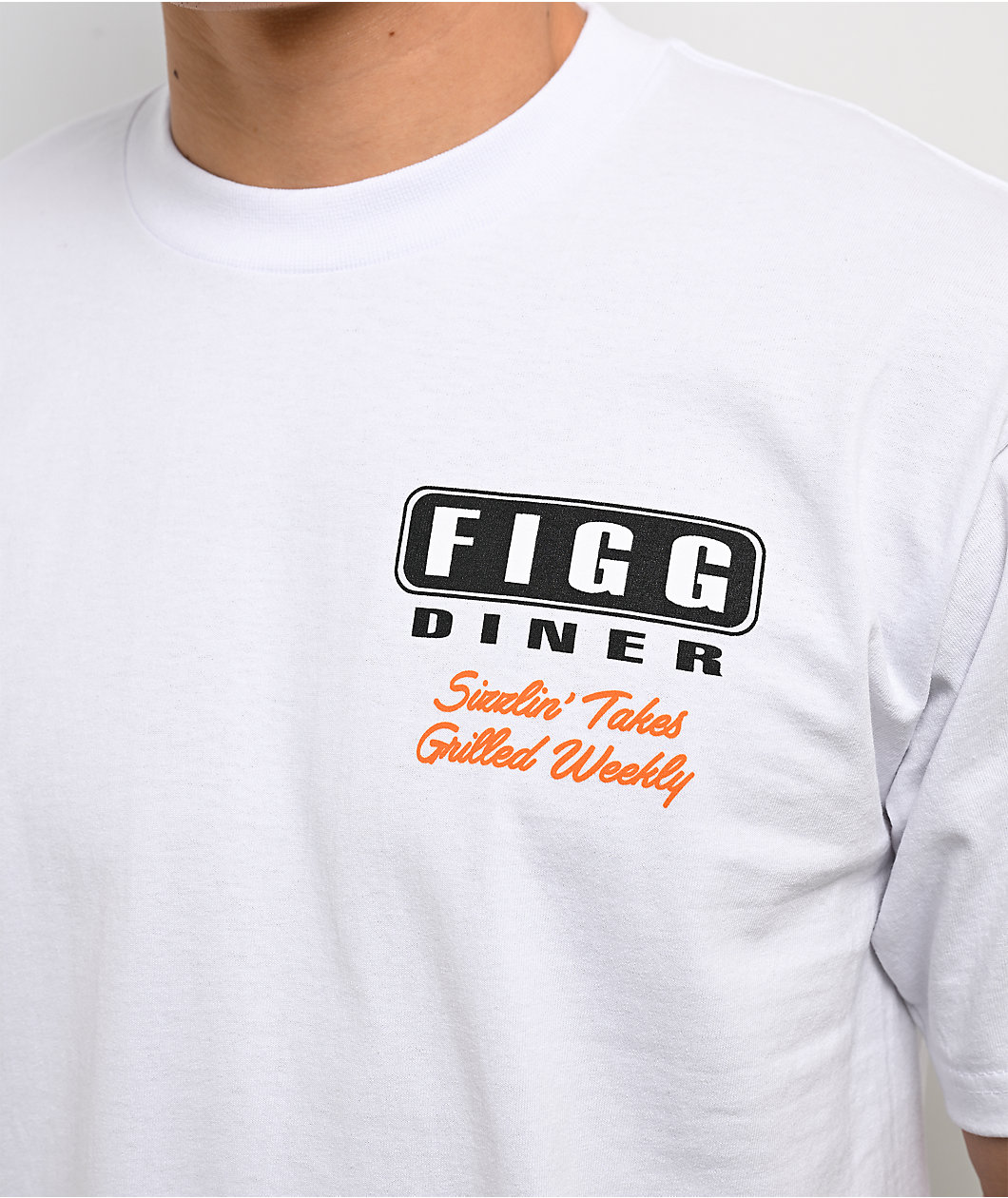 Figgmarket Street Diner White Heavyweight T-Shirt