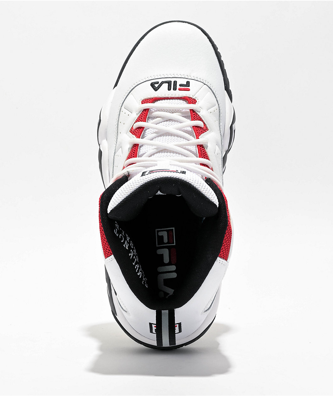 Fila MB White, Black & Fila Red High Top Shoes