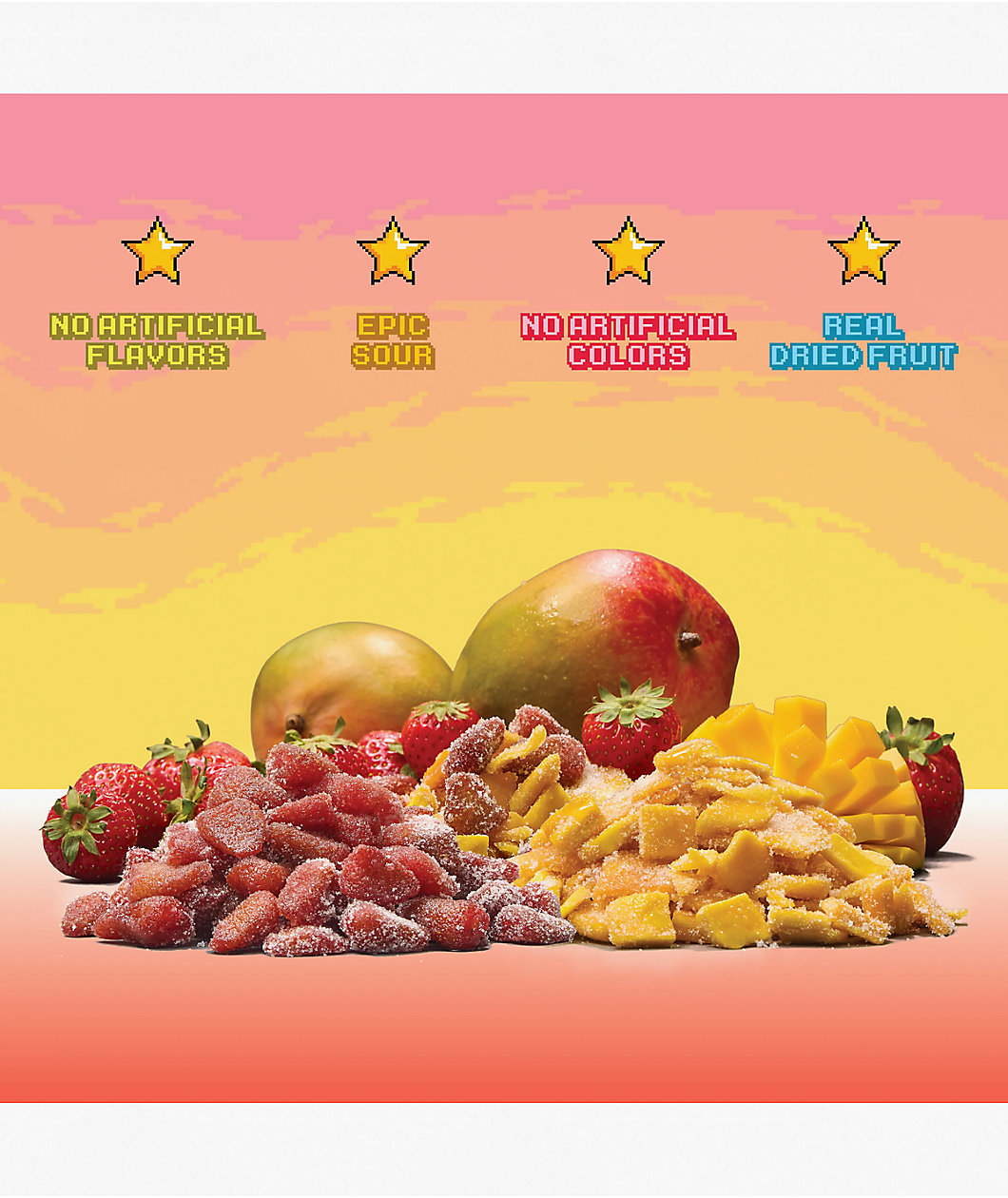 Final Boss Sour Level 2 Strawberry Mango Fruit Candy