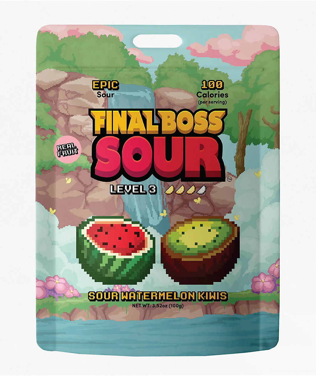 Final Boss Sour Level 3 Watermelon Kiwi Fruit Candy