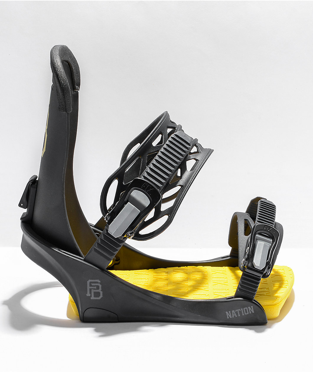 Fix Nation Black Snowboard Bindings 2022
