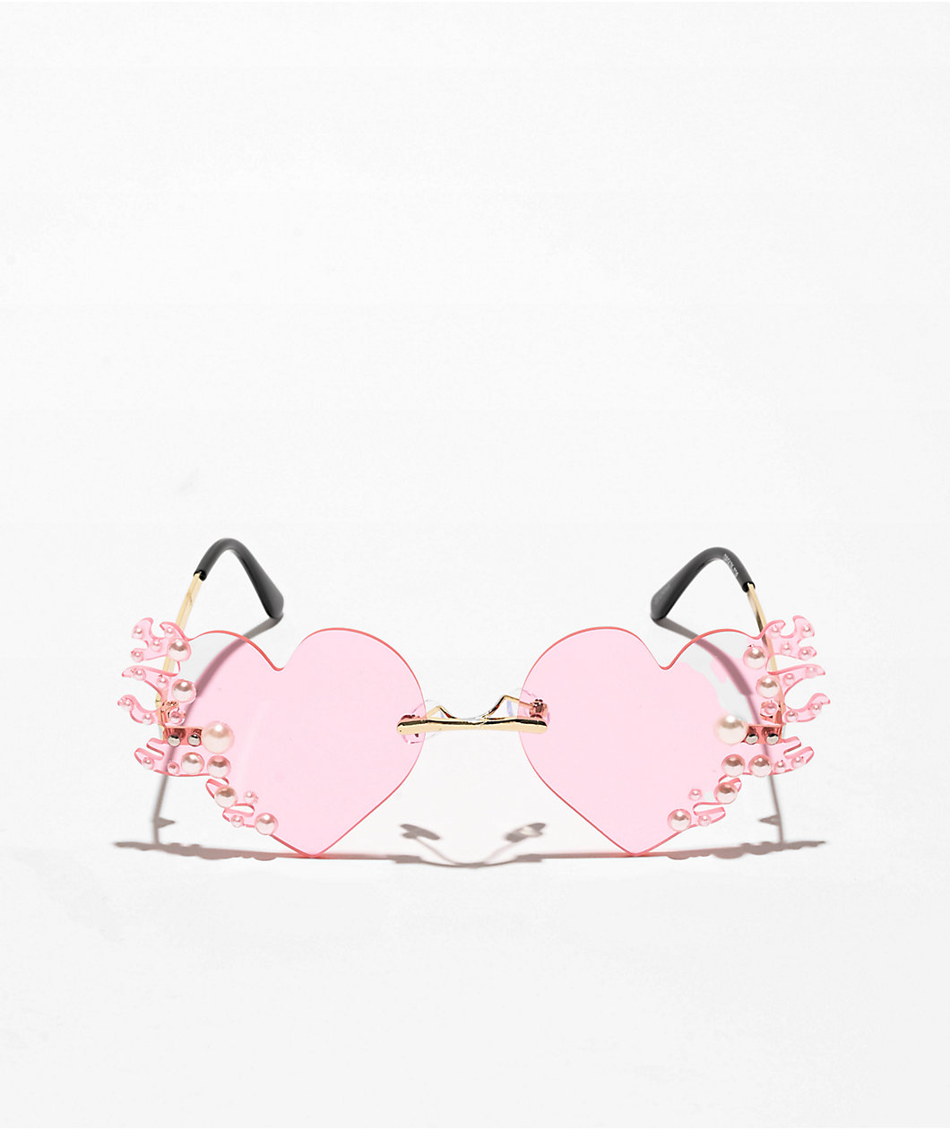 Flaming Heart Pink Sunglasses